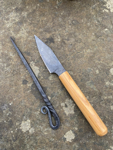 Medieval Cutlery Set. Viking Knife and Pick