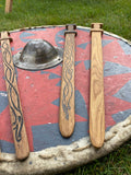 Wooden Viking Sword, Oak and hand carved - Bushman Survival