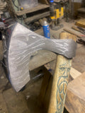 Stunning Hand Carved Viking Axe - Bushman Survival