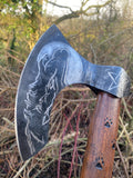 Stunning Hand Carved Viking Axe - Bushman Survival