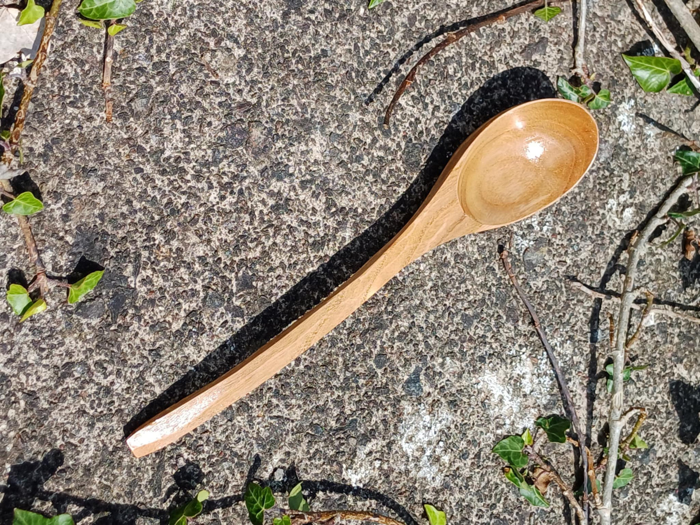 Hand-Carved Wooden Eating Spoon