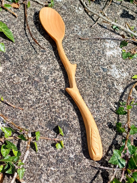 Hand-Carved Wooden Eating Spoon