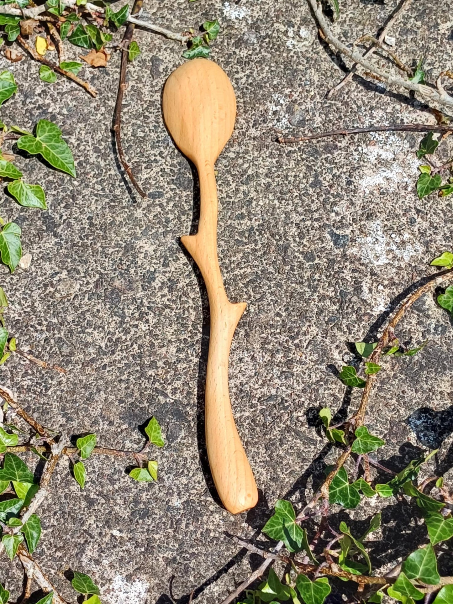 Hand-Carved Wooden Eating Spoon