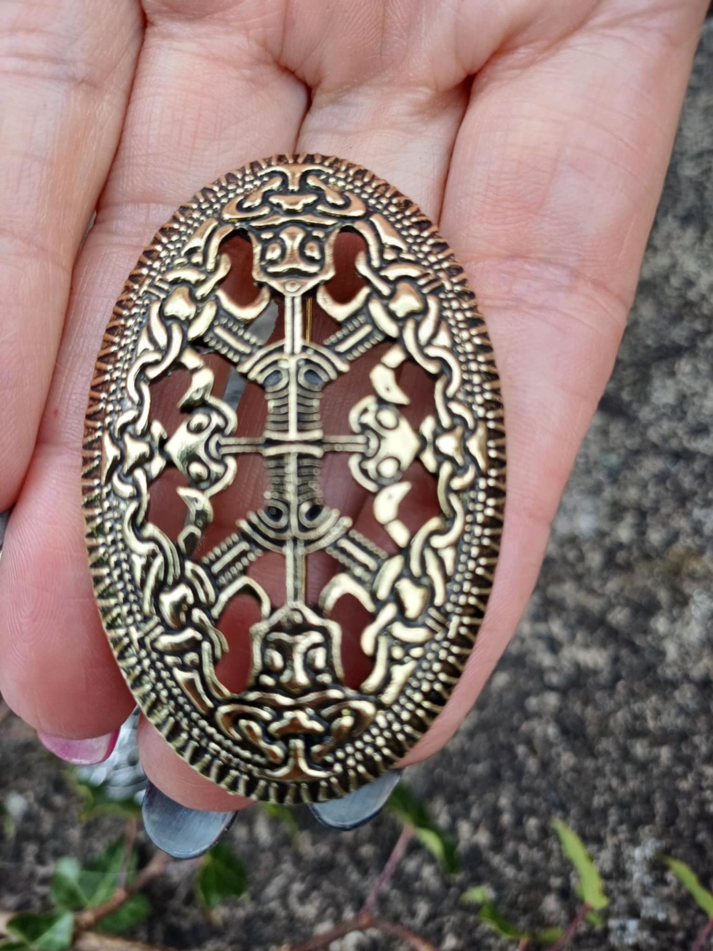 Viking Turtle Brooch — Mammen Style, Silver or Bronze