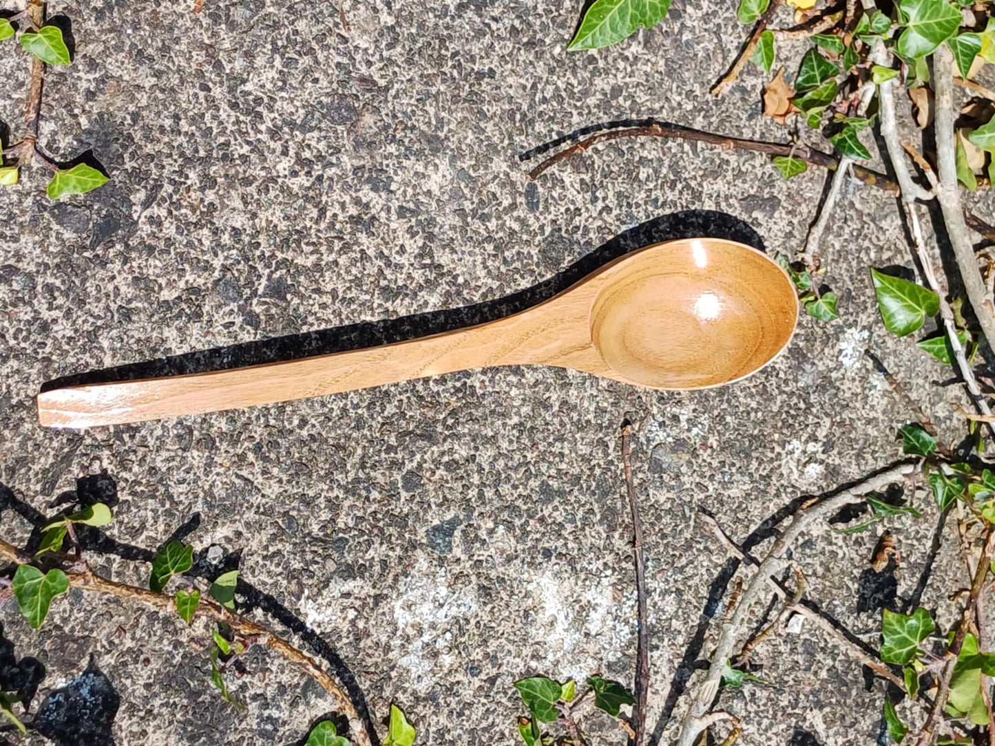 Hand-Carved Wooden Eating Spoon