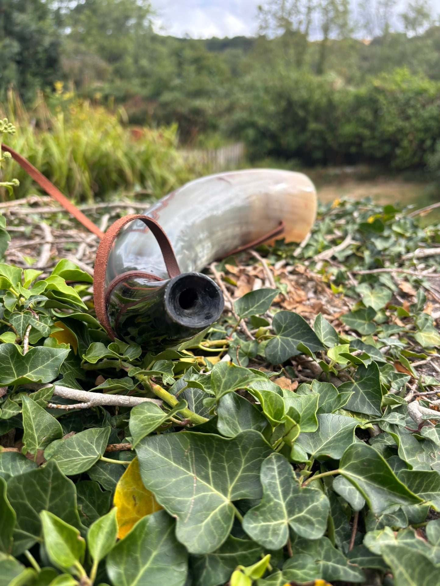 Mammen Style Blowing Horn showing the correct aperture for a war horn