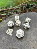 Bone DND Dice Set UK 7 Piece