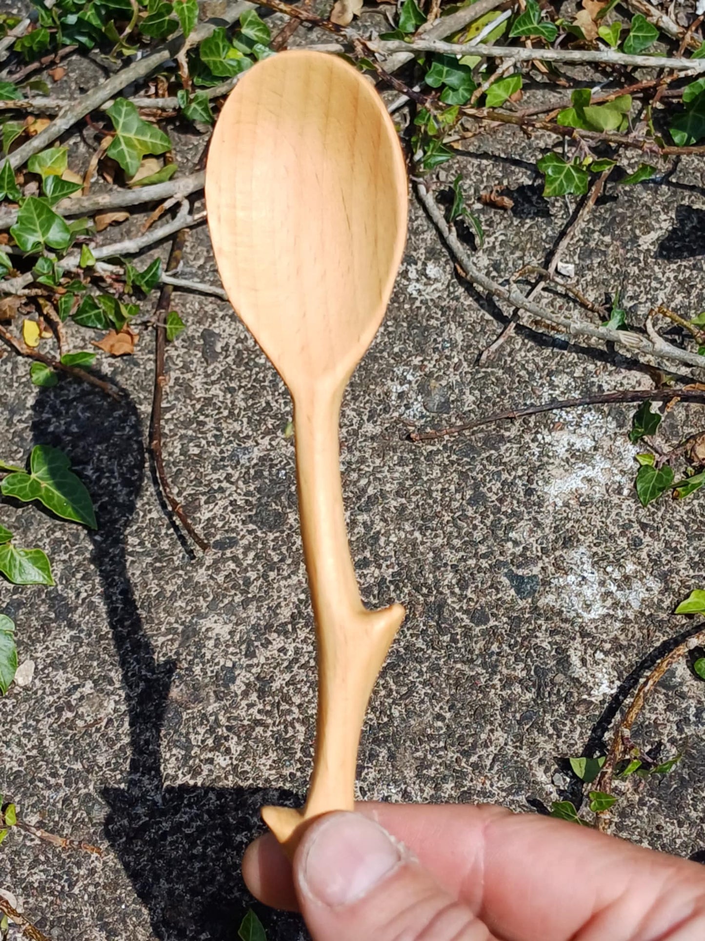 Hand-Carved Wooden Eating Spoon