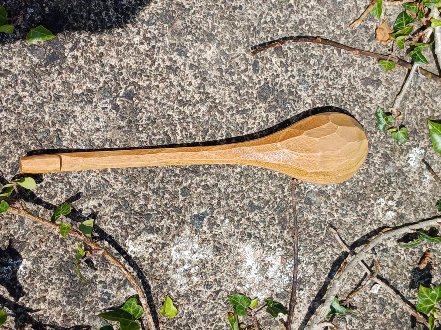 Hand-Carved Wooden Eating Spoon