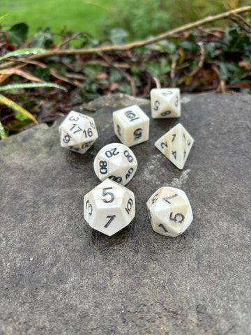 DND Dice - Real Bone Dice