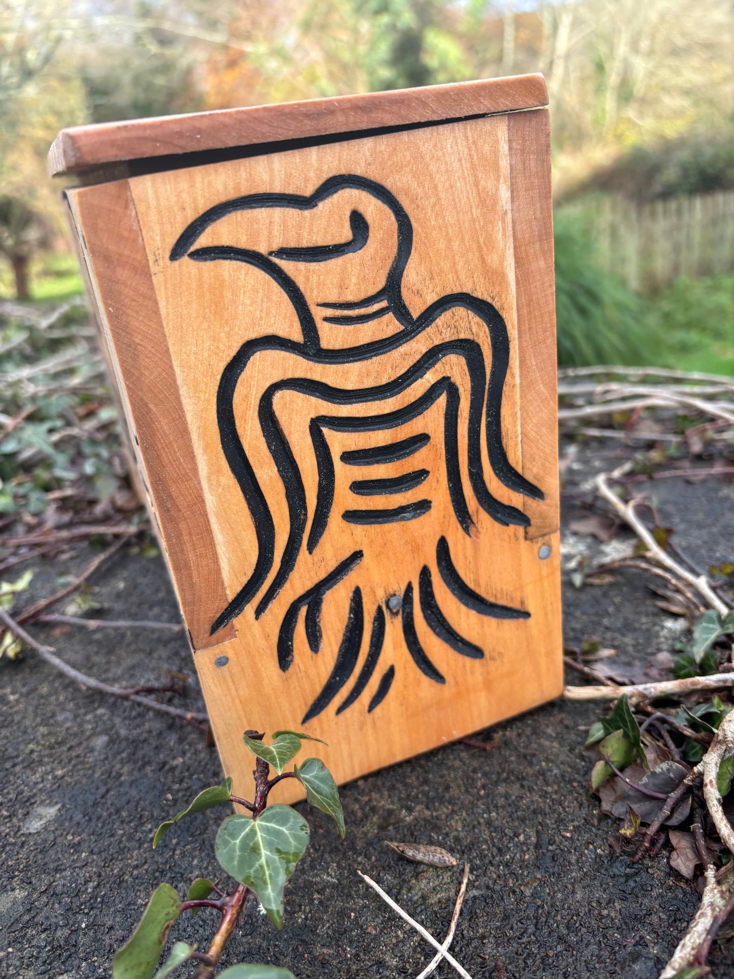 Viking Sea Chest — Small, Hand-Carved Hardwood