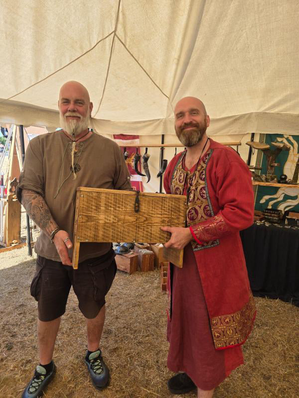 Viking Sea Chest — Oseberg Style, Hand-Carved Hardwood