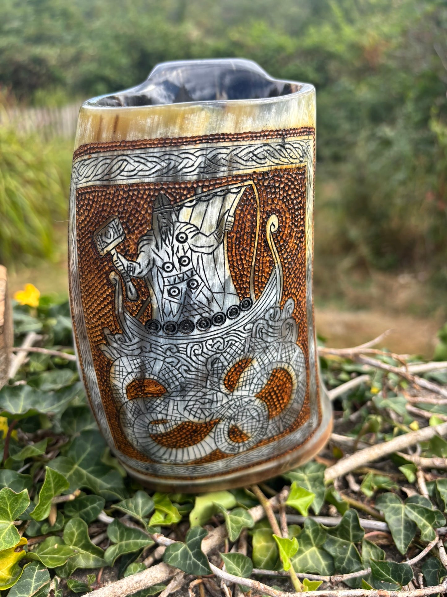 Viking Drinking Horn Tankard — Thor's Fishing Trip