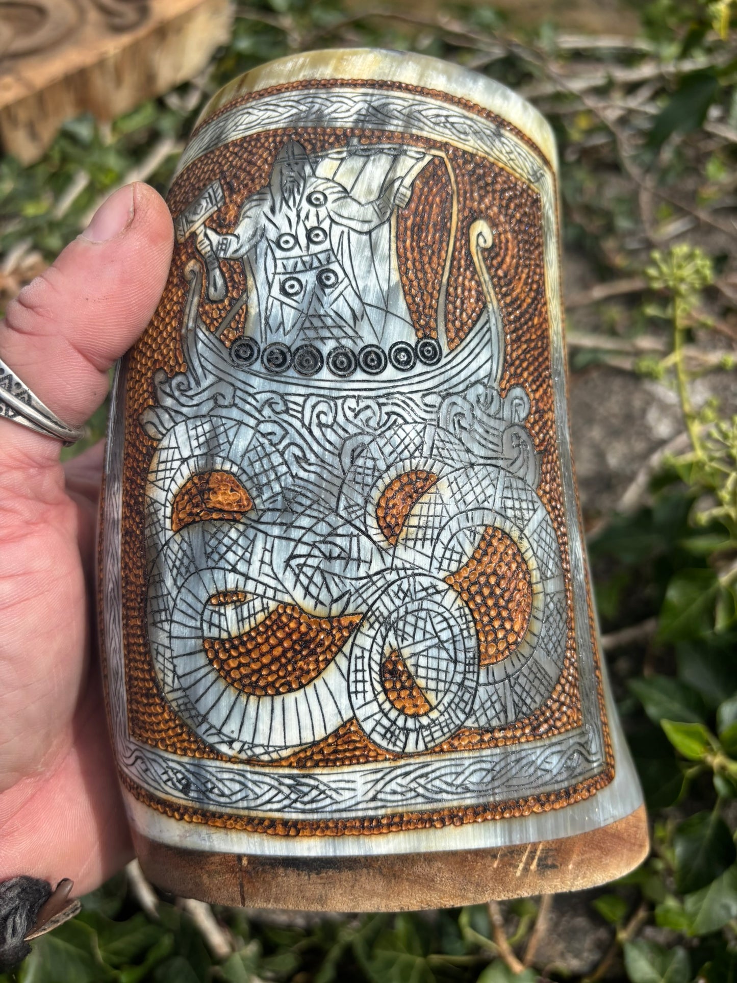 Viking Drinking Horn Tankard — Thor's Fishing Trip