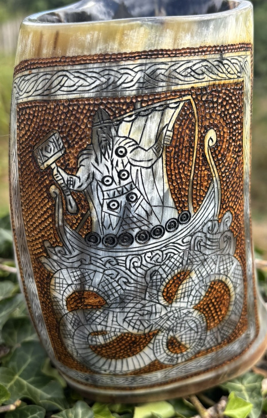 Viking Drinking Horn Tankard — Thor's Fishing Trip