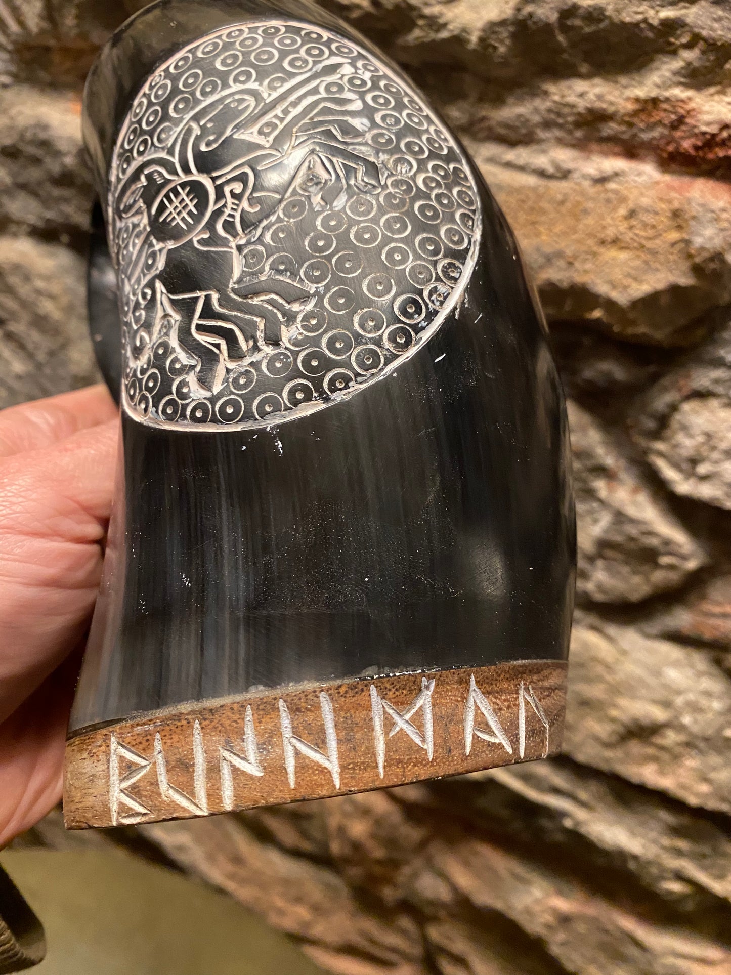Sleipnir Viking Tankard - Hand Carved Viking Drinking Tankard - Bushman Survival