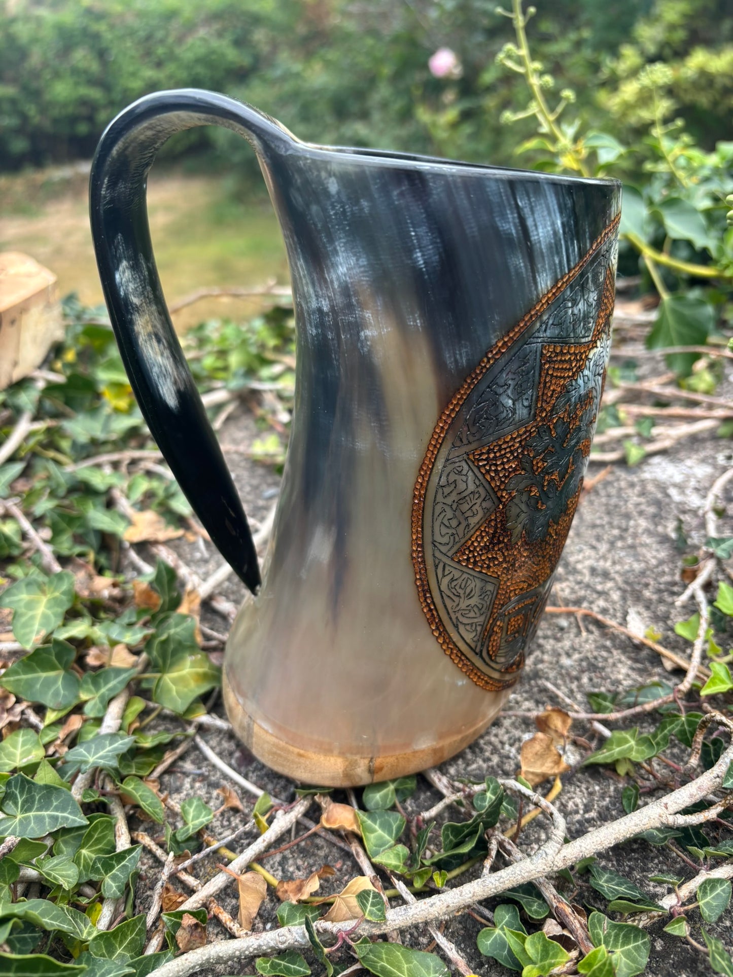 Yggdrasil side view of the Viking Horn Mug