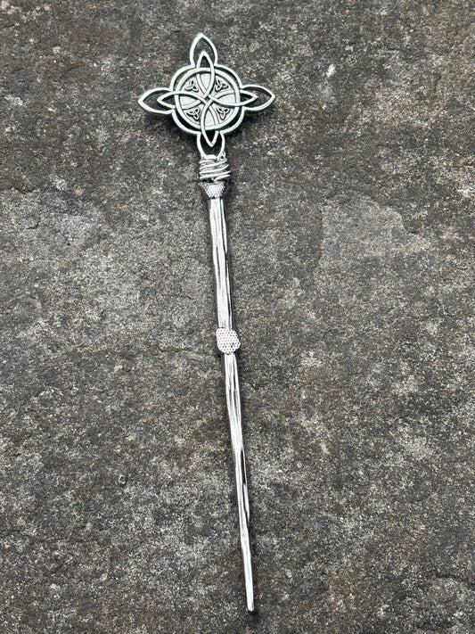 Celtic Cross Hair Pin — Antique Silver - Bushman Survival