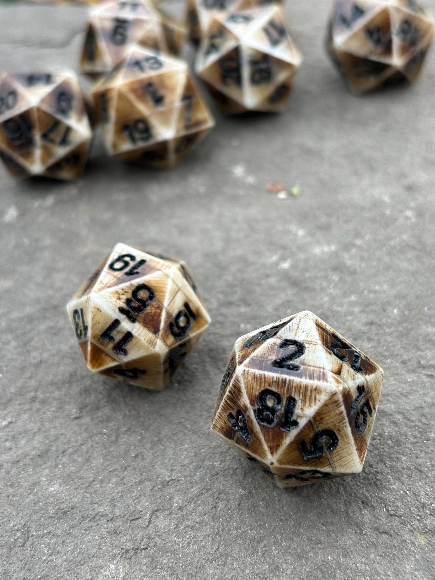 D20 Bone Dice — Real Bone, Not Resin - Bushman Survival