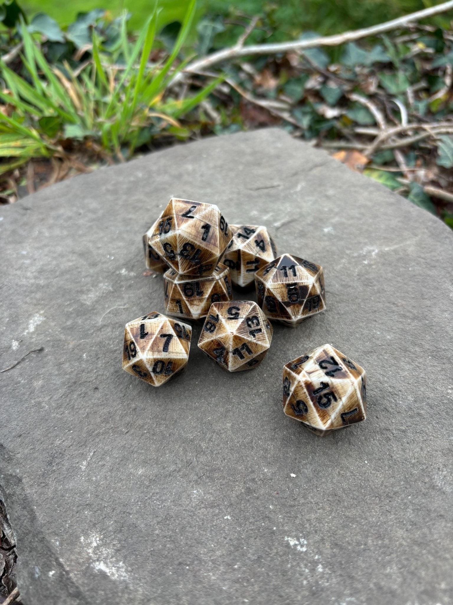 D20 Bone Dice — Real Bone, Not Resin - Bushman Survival