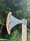 Dane Axe Carved with Plain Ash Handle - Head & Handle - Bushman Survival