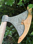 Dane Axe with Viking Carving - Head & Handle - Bushman Survival