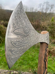 Dane Axe Head Carved with a Raven - Bushman Survival