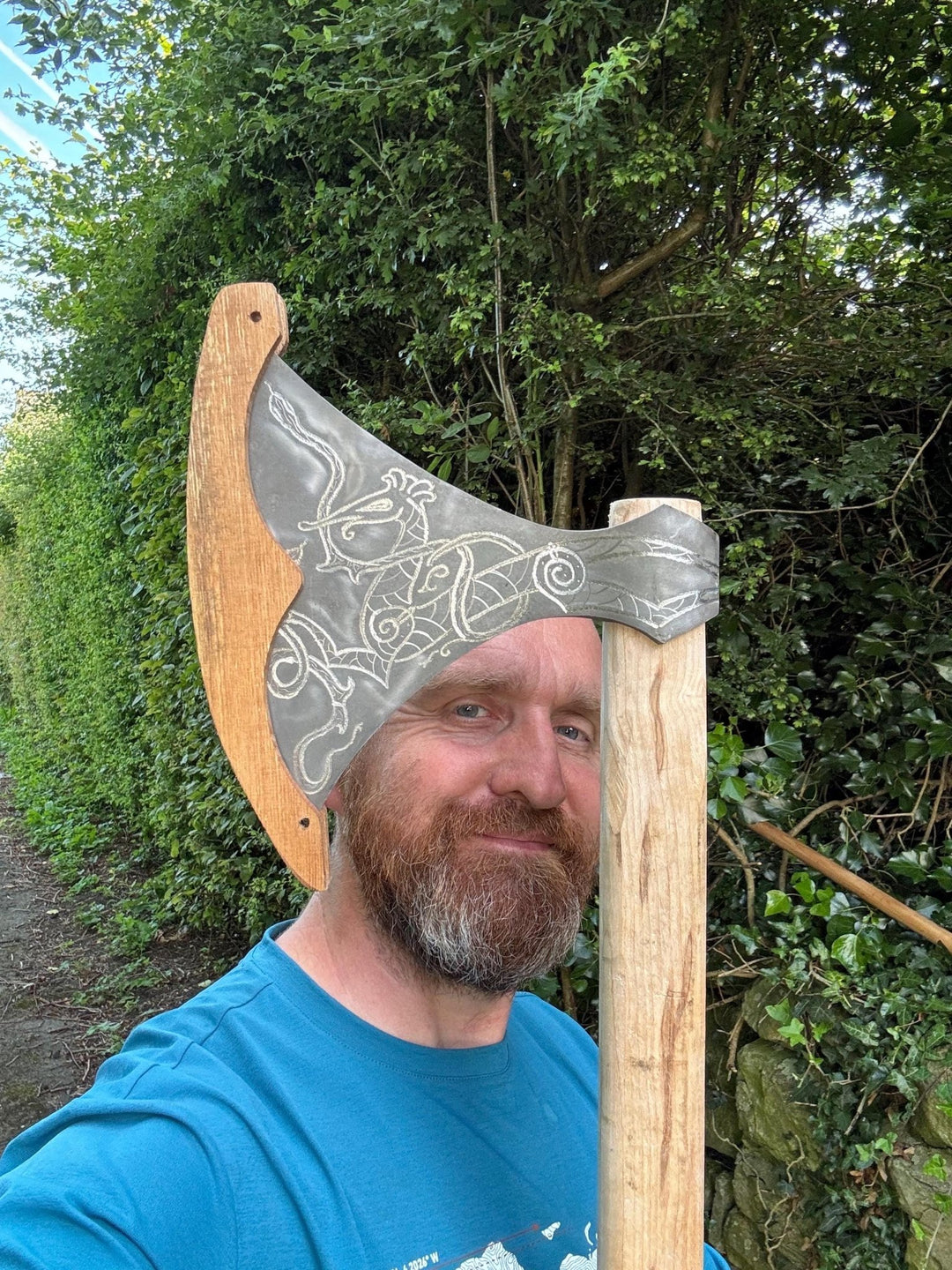 Handmade Viking Bearded Axe Head - 1095 Carbon Steel Camping & Hunting Axe Head Only (700g)