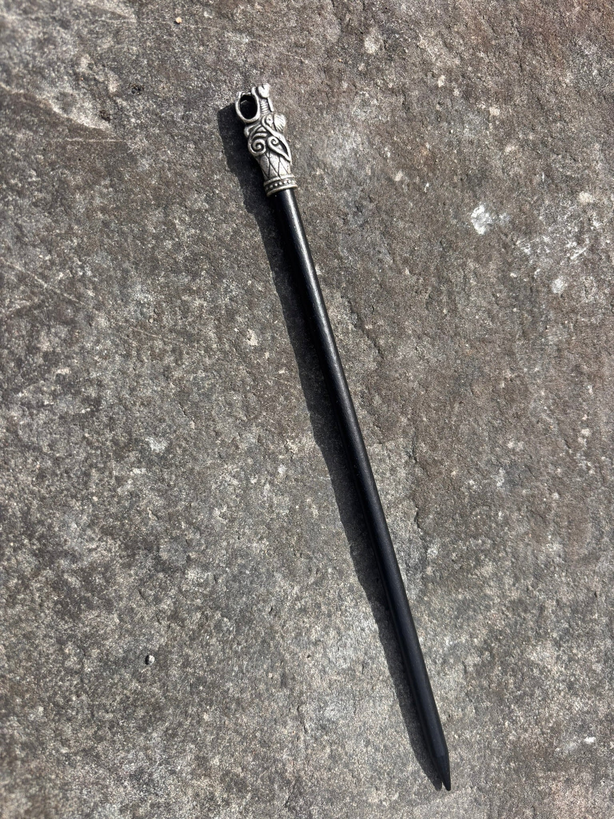 Fenrir Wolf Head Hair Pin — Antique Silver - Bushman Survival