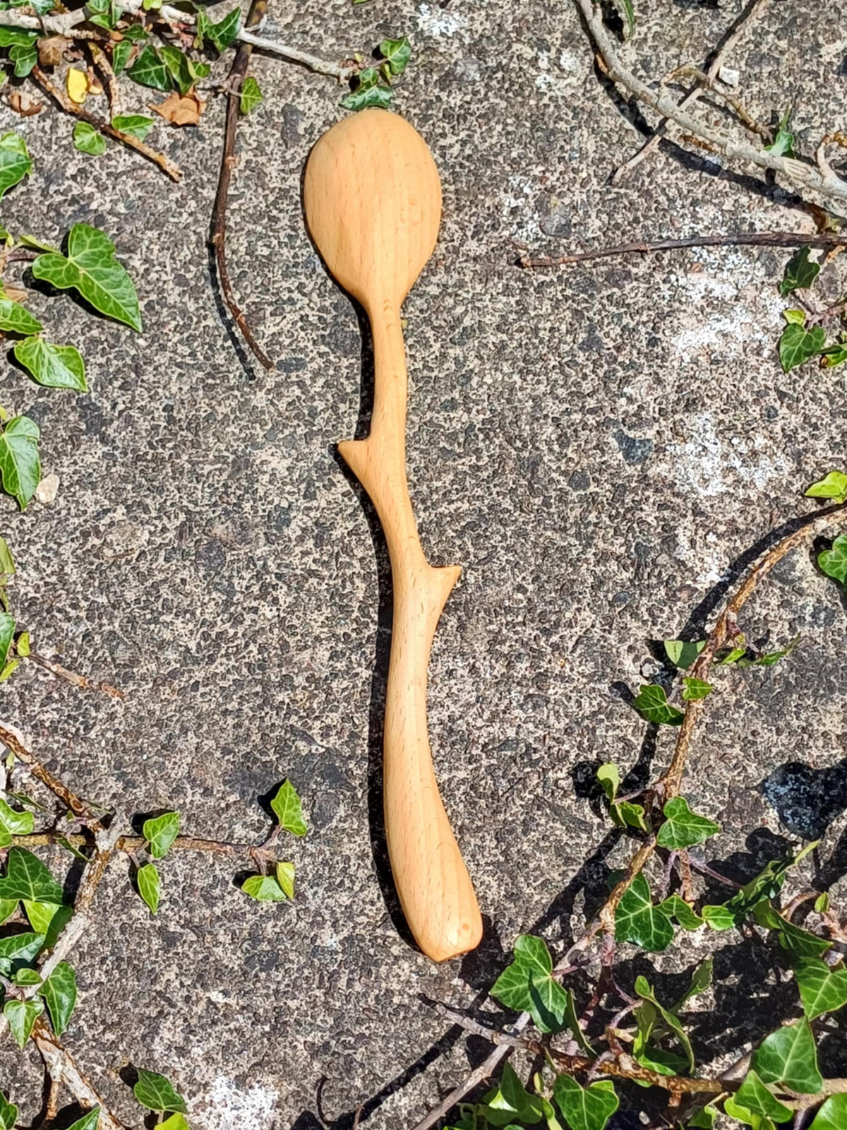 Hand-Carved Wooden Eating Spoon - Bushman Survival