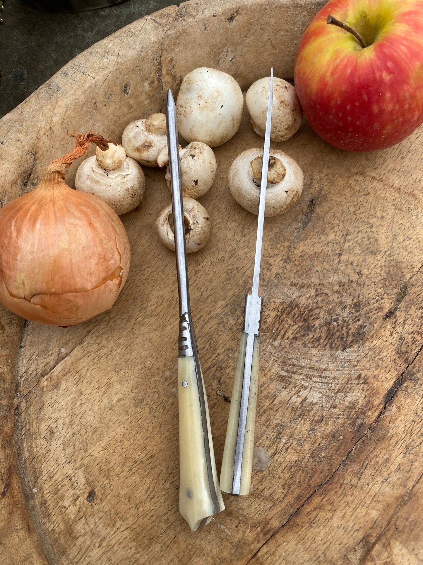 Medieval Cutlery Set. Bone Handled Knife and Pick - Bushman Survival
