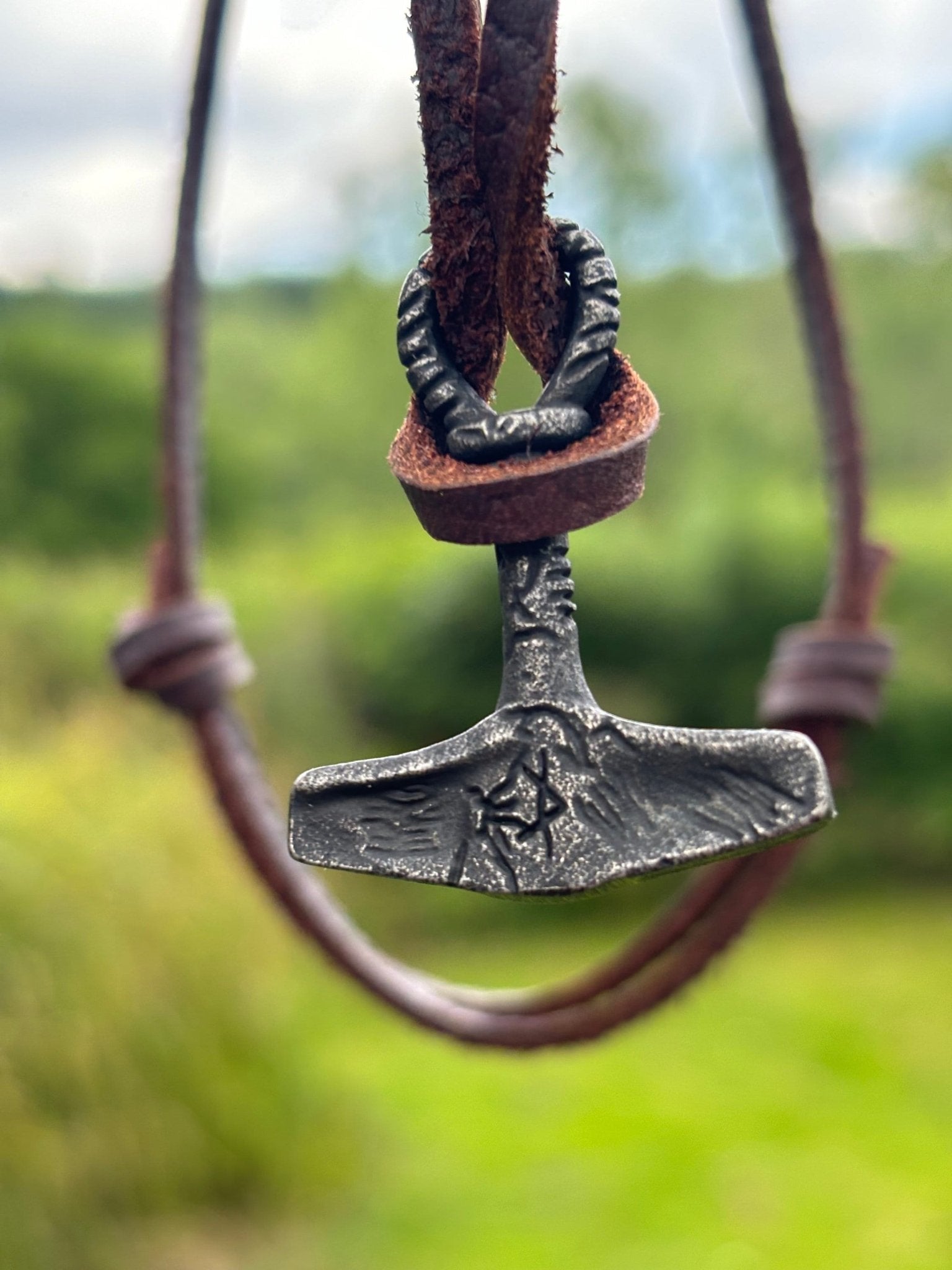 Mjolnir Viking Necklace — Blackened Steel - Bushman Survival