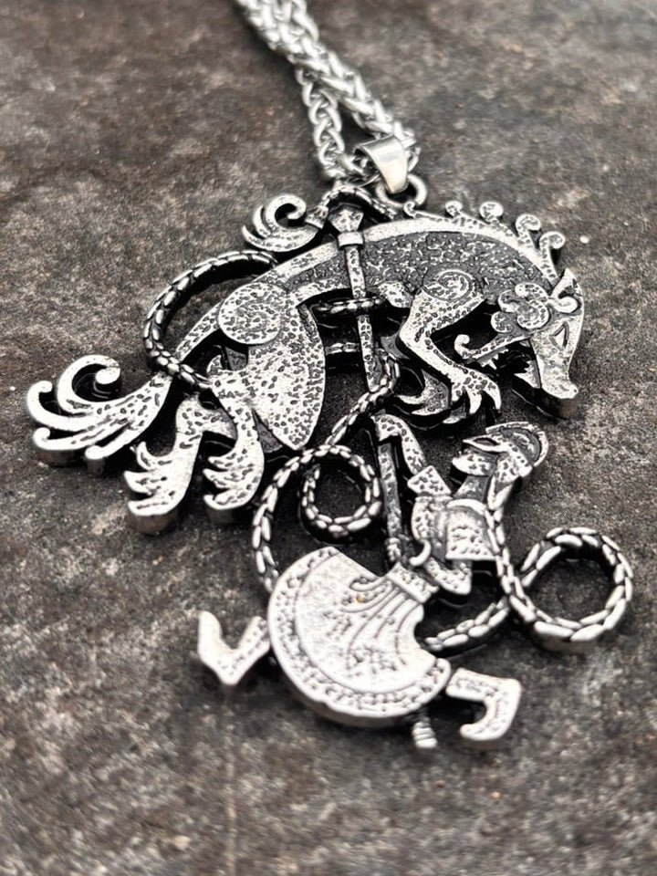 Odin & Fenrir Necklace — Stainless Steel - Bushman Survival