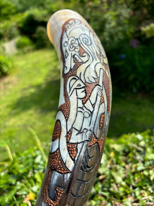 Odin vs Fenrir Drinking Horn - Bushman Survival