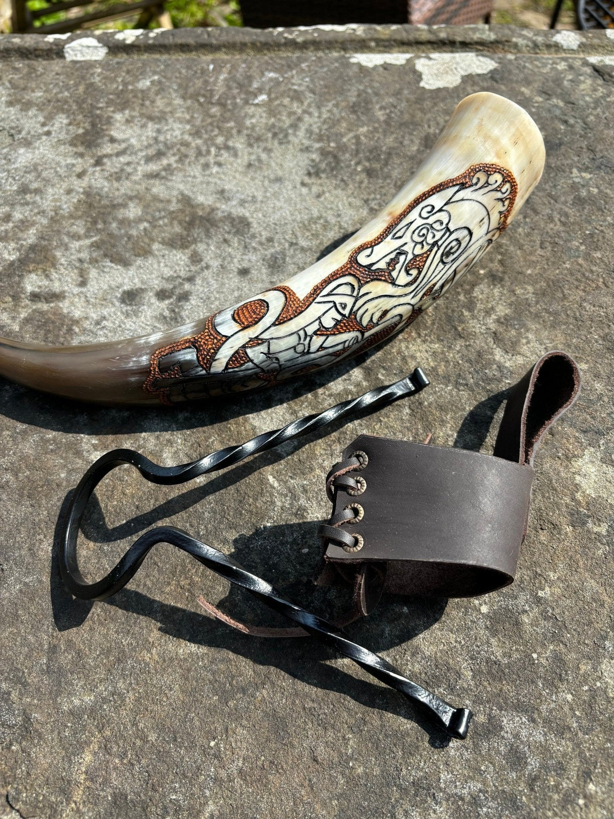 Odin vs Fenrir Drinking Horn - Bushman Survival