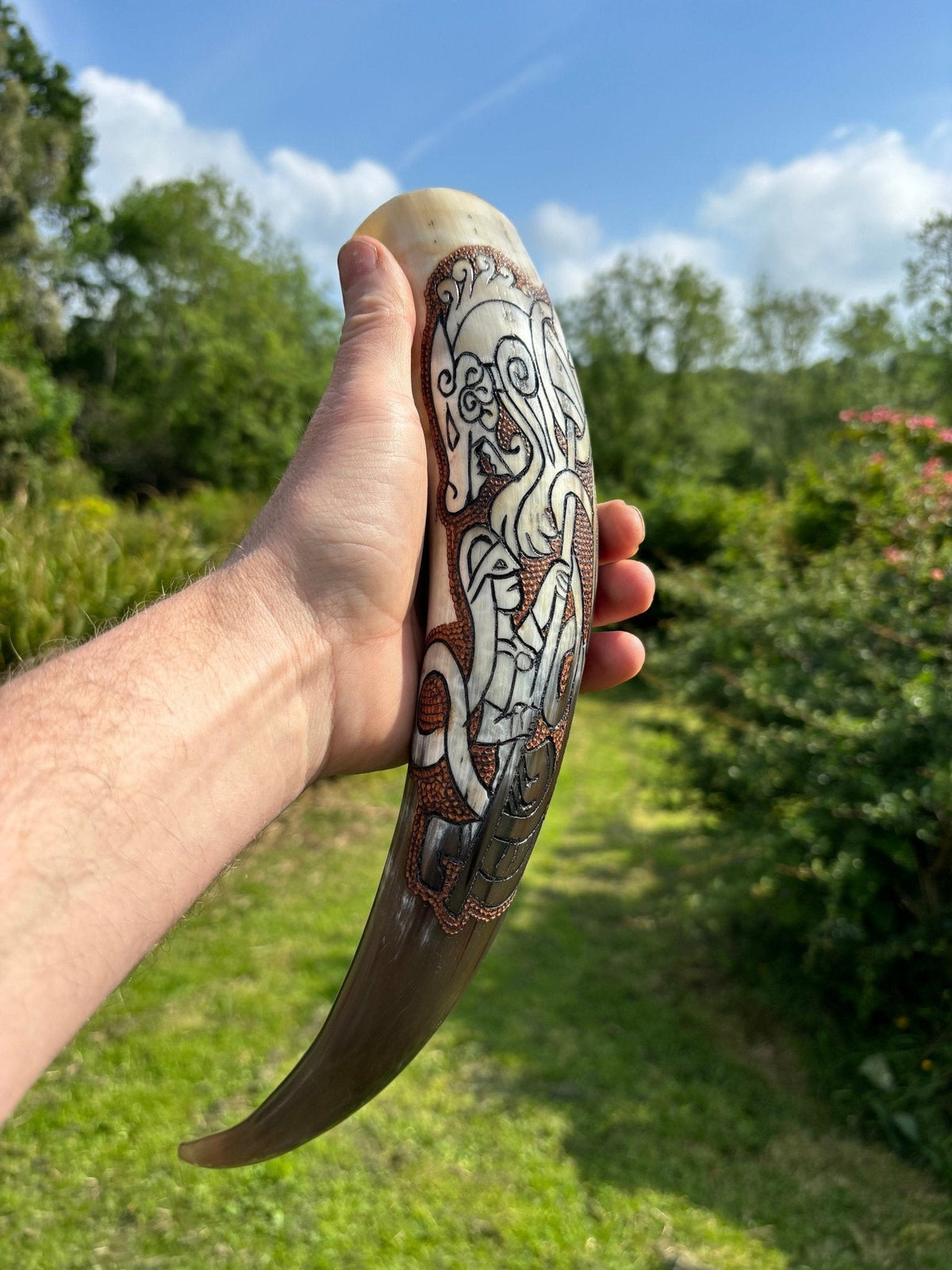 Odin vs Fenrir Drinking Horn - Bushman Survival