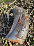 Odins Horn - Hand Carved Viking Drinking Horn Mug - Bushman Survival
