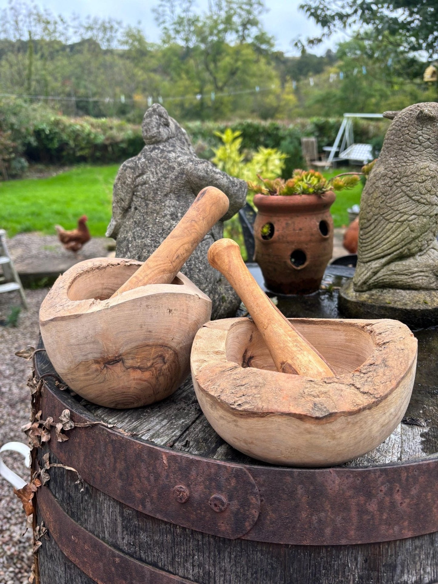Olive Wood Decorative Bowl — Hand-Carved - Bushman Survival
