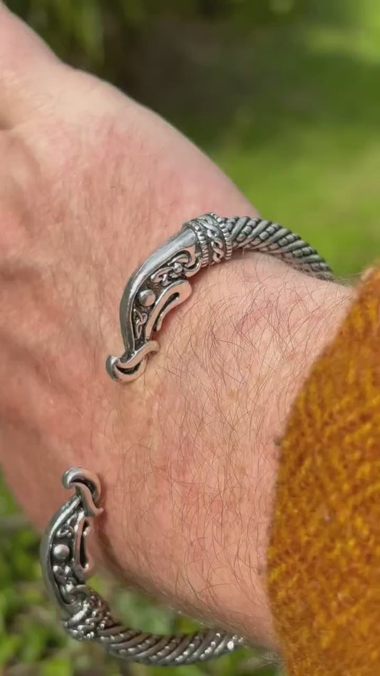 Jormungandr Viking Arm Ring, Oath Ring, Nordic Bracelet
