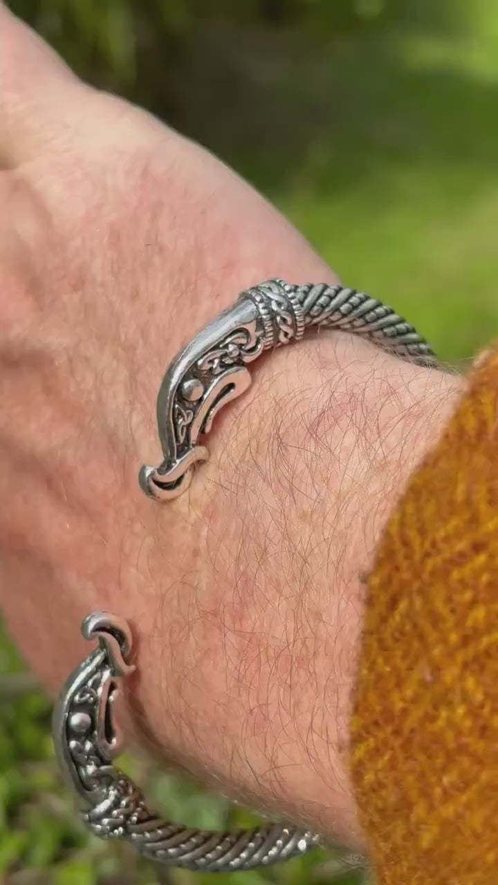 Jormungandr Viking Arm Ring, Oath Ring, Nordic Bracelet