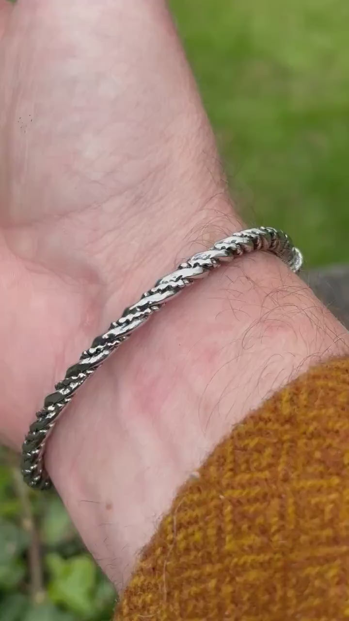 Fenrir Wolf Viking Arm Ring, Oath Ring, Nordic Bracelet