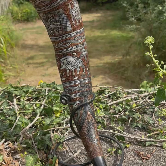A visual of the Poetic Edda Drinking Horn