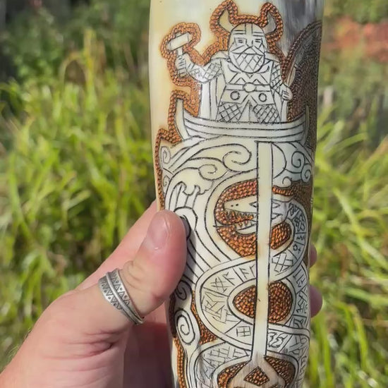Thor fishing for the world serpent
