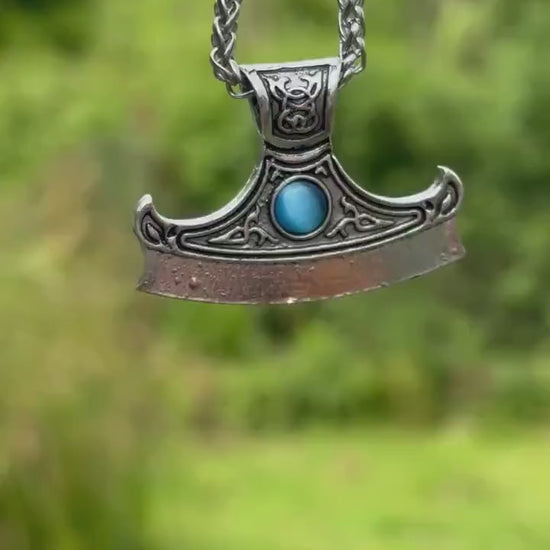 Mjolnir Viking Necklace, Stainless Steel