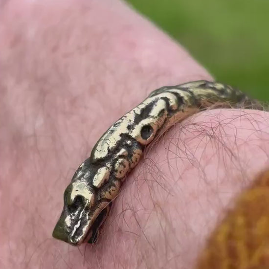 Bronze Dragon Viking Arm Ring, Oath Ring, Nordic Bracelet