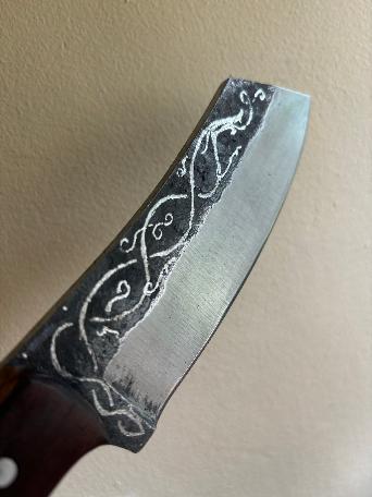 Bushcraft knife Modern Seax outdoor camping kitchen use and customised
