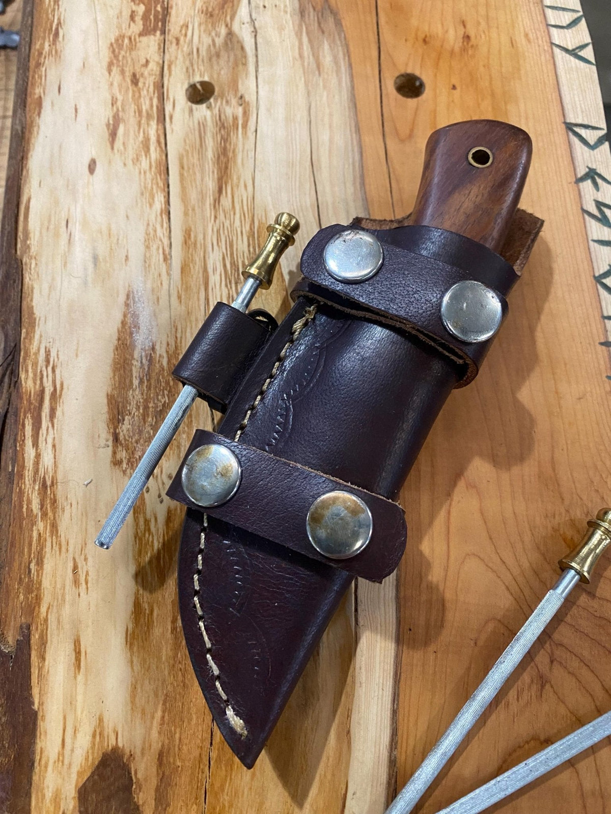 Sharpening Steel — Brass-Capped Pocket Honing Steel - Bushman Survival