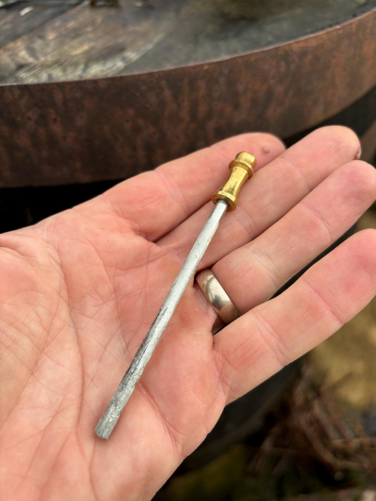 Sharpening Steel — Brass-Capped Pocket Honing Steel - Bushman Survival