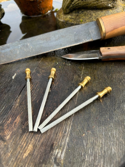 Sharpening Steel — Brass-Capped Pocket Honing Steel - Bushman Survival