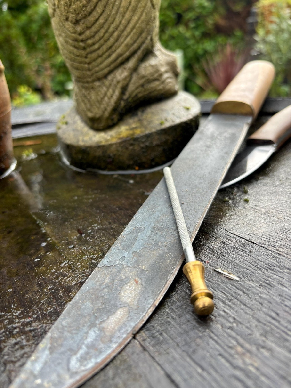 Sharpening Steel — Brass-Capped Pocket Honing Steel - Bushman Survival